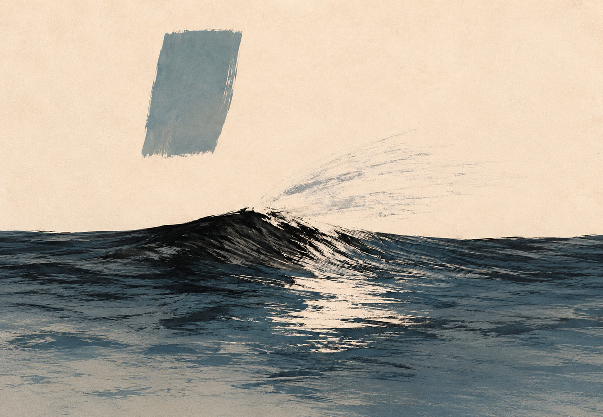 Onda e quadrato azzurro (Orizzontale)