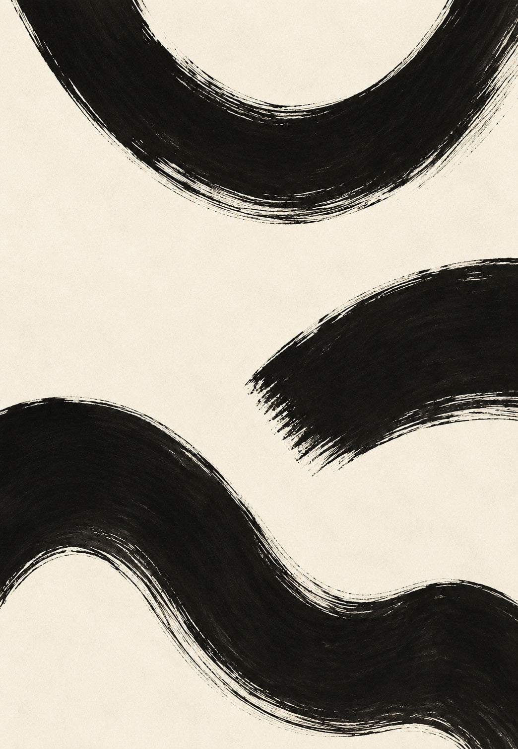 Olas de tinta negra