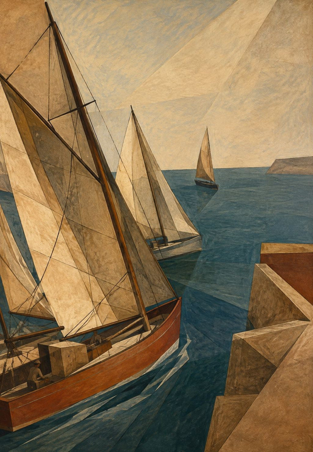 Sailboats in the Harbor Channel