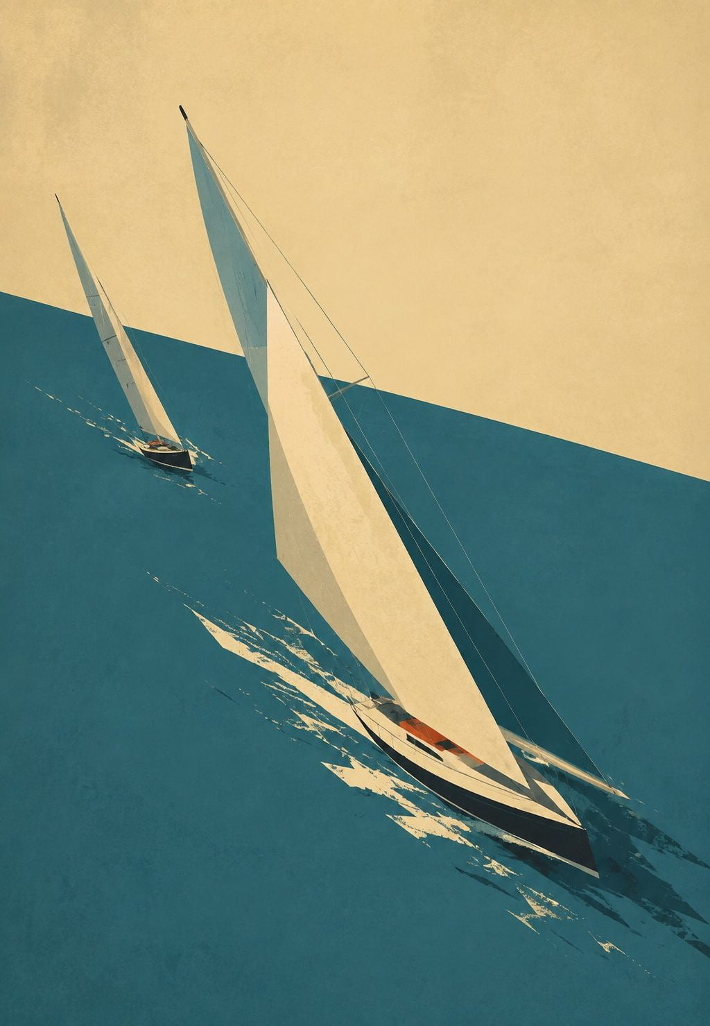 Sailboats in a Regatta