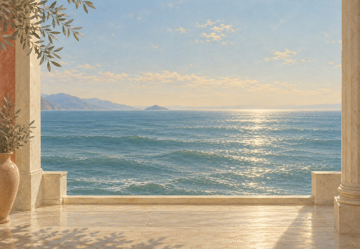 View of the Sea from the Terrace (Landscape)