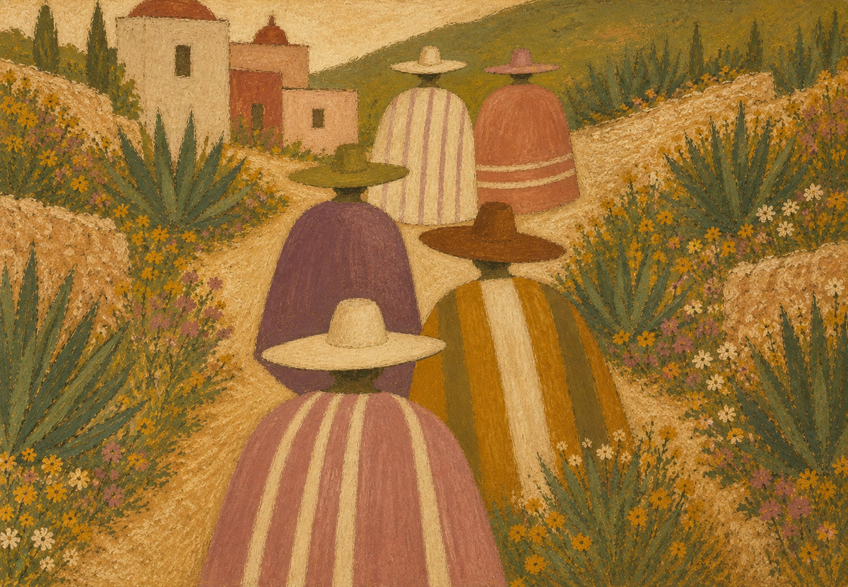 Mexico - The hats on the village path (Landscape)