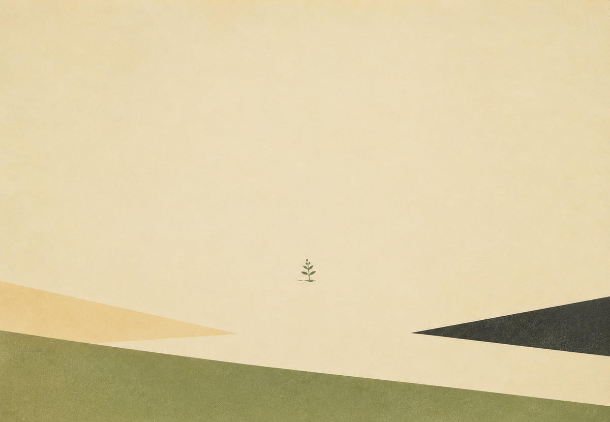 Der Keimling mitten im Feld (Querformat)