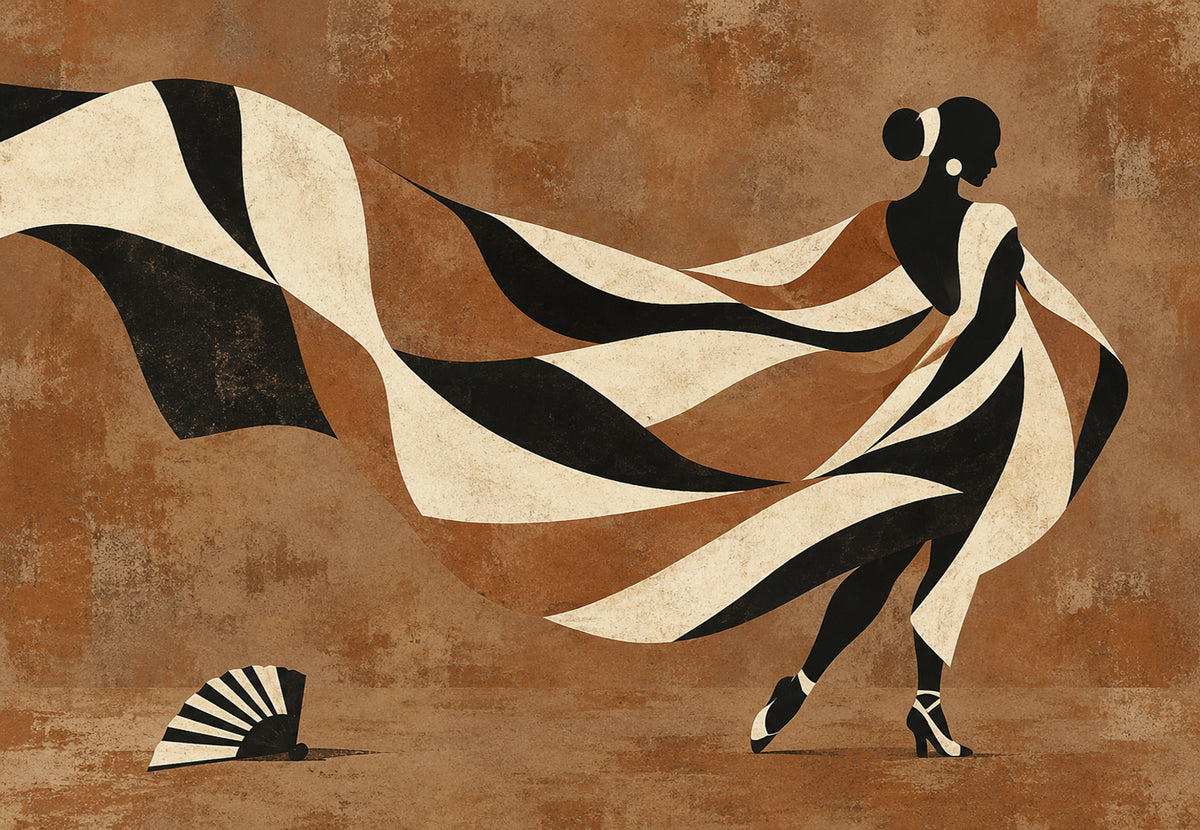The Dancer with the Ivory Scarf (Landscape)