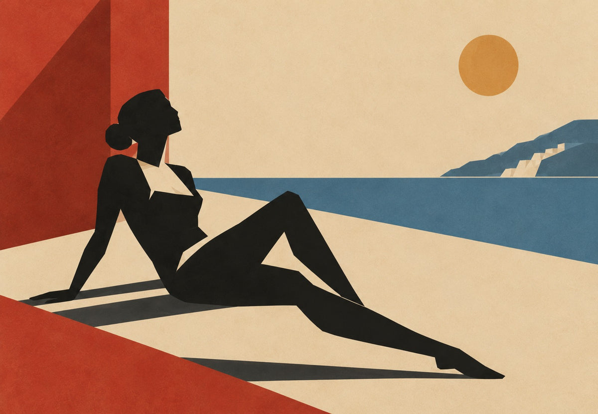 Die Silhouette am Meer (Querformat)