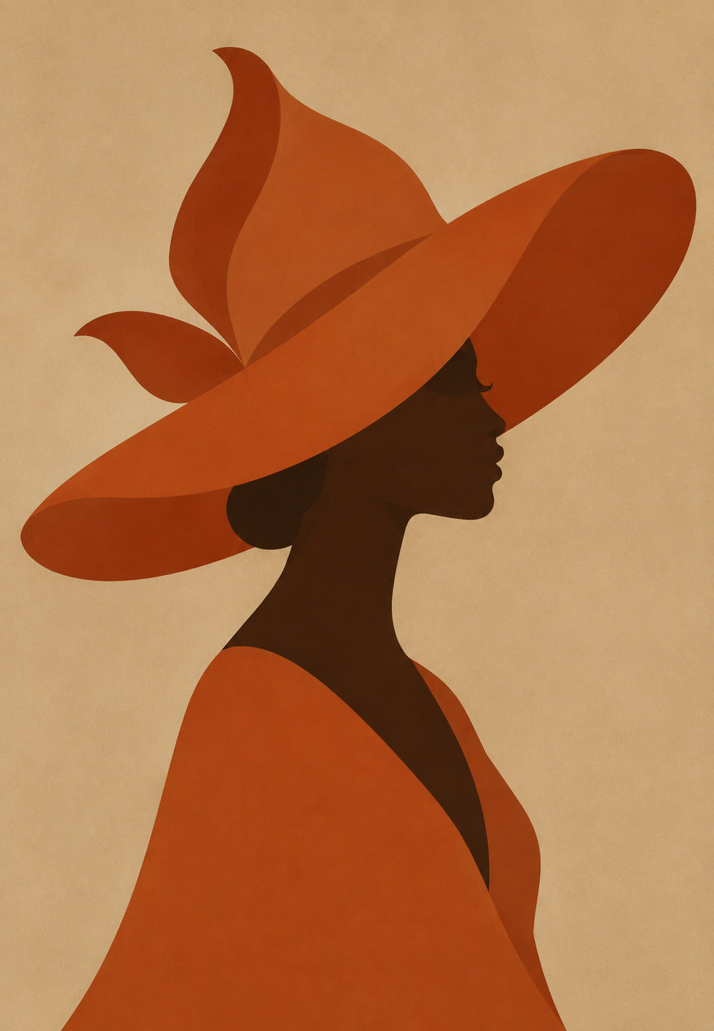 Silhouette in a Flame Hat