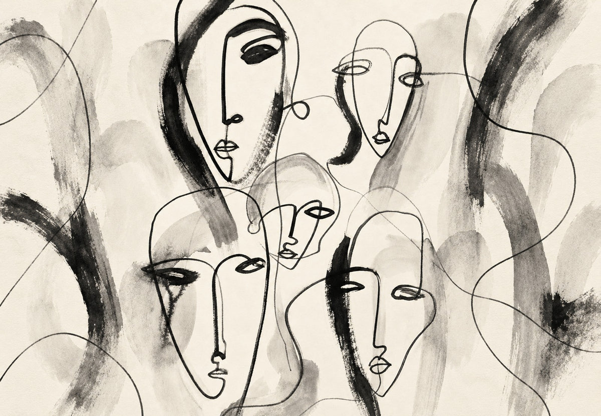 Intertwined Faces (Landscape)