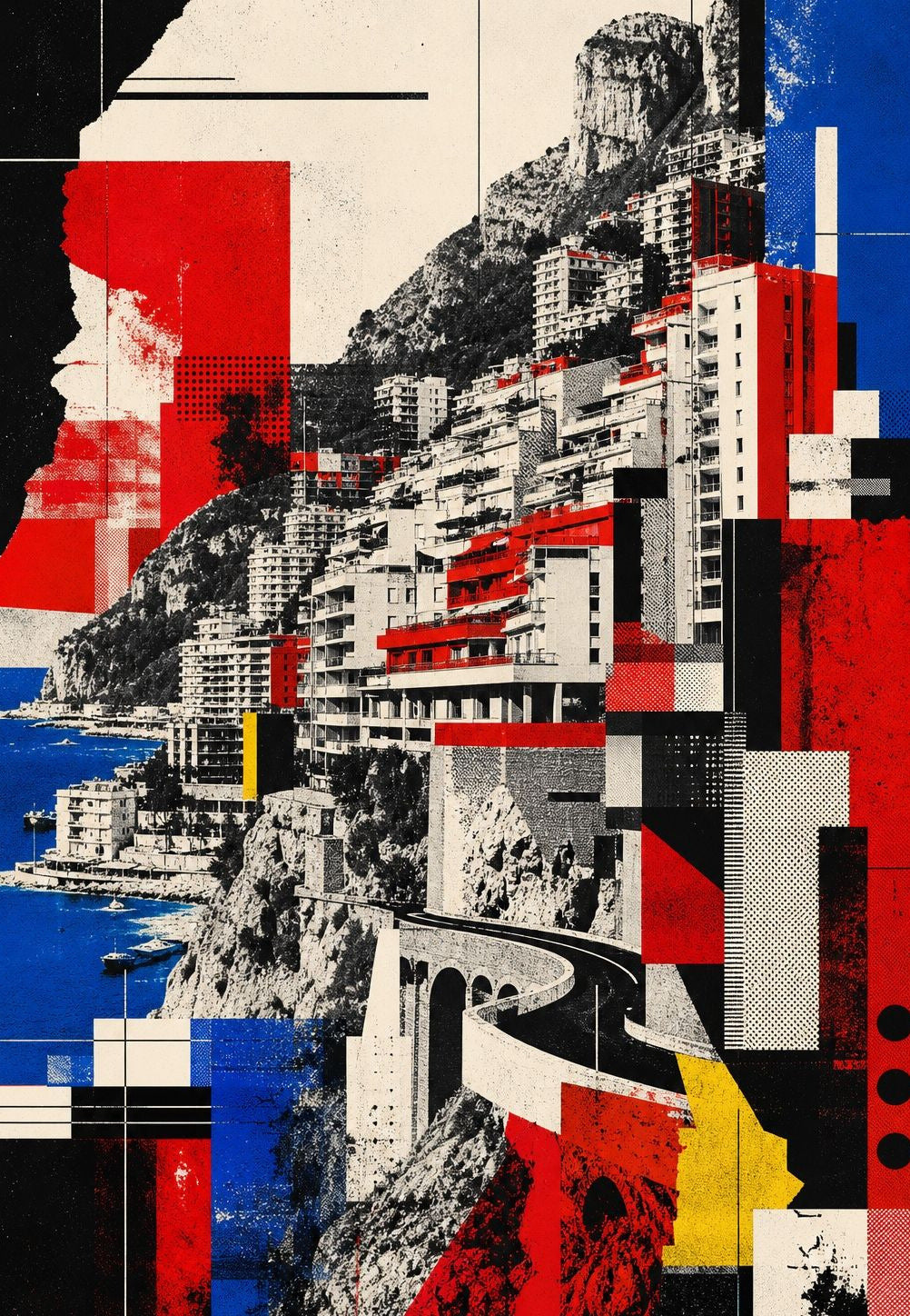 Monaco - Die Küstenstraße in Fragmenten