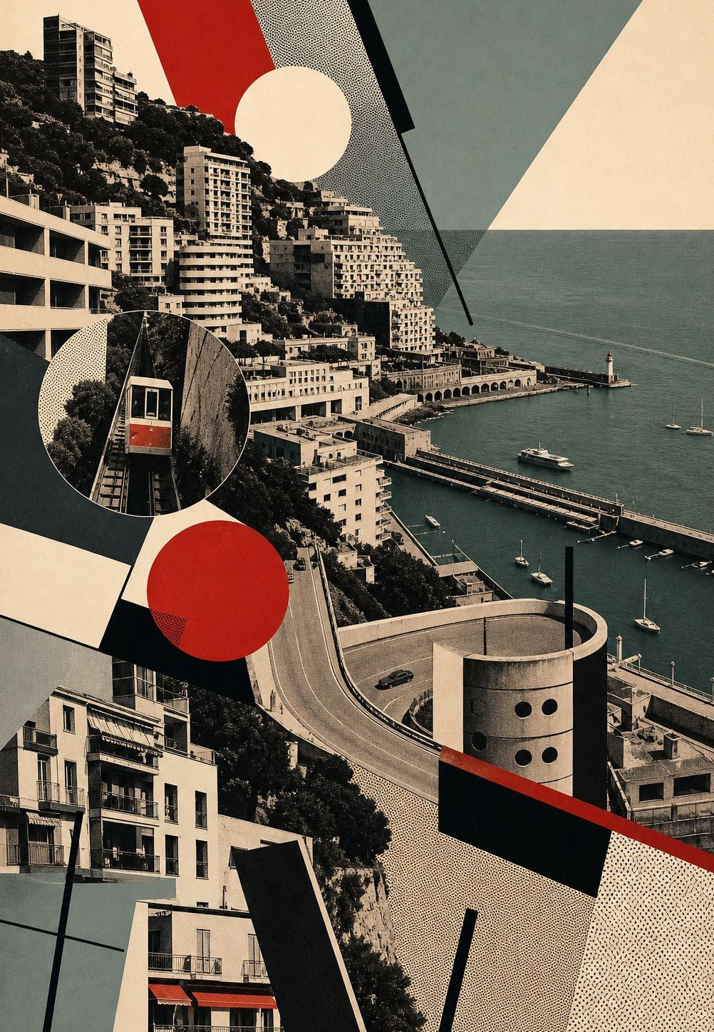 Monaco - Der ausgeschnittene Hafen