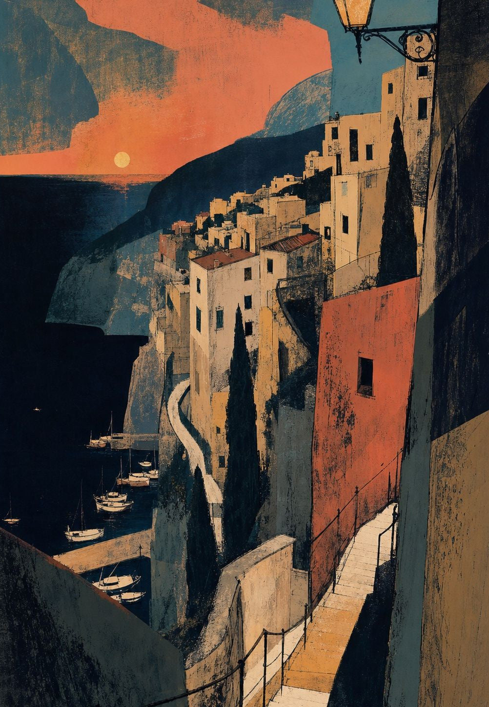 Monaco - Crépuscule sur les falaises