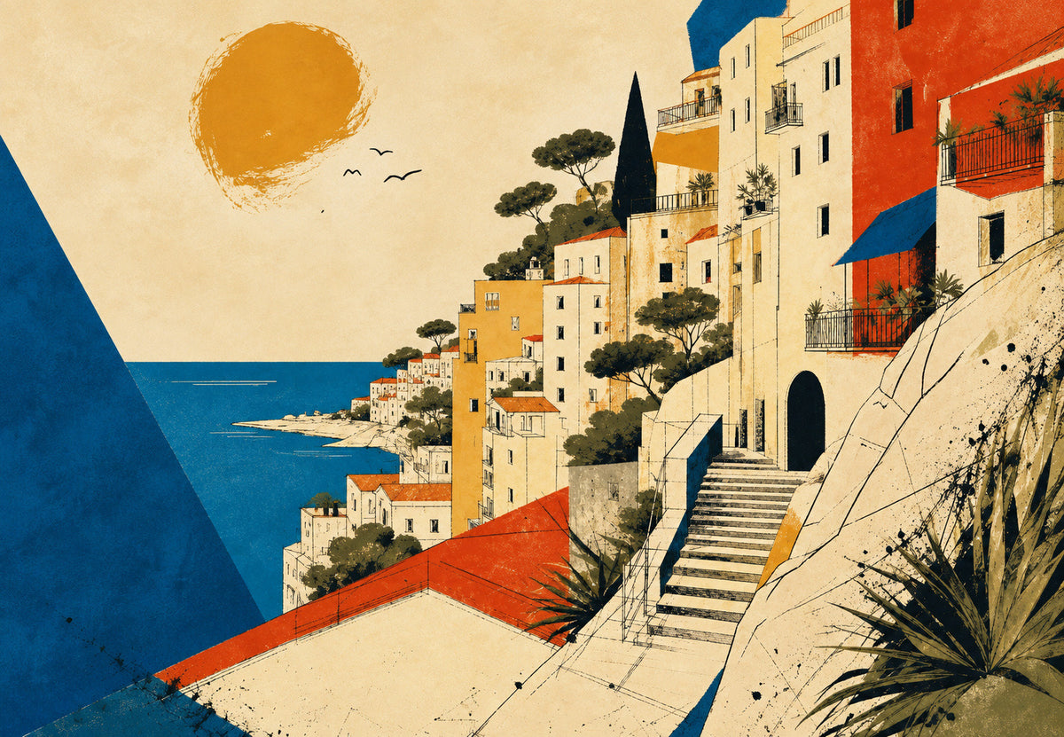 Monaco - Stairway between the facades (Landscape)