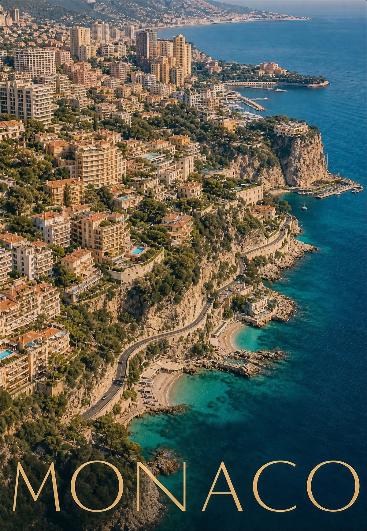 Monaco - Die Küste aus der Luft