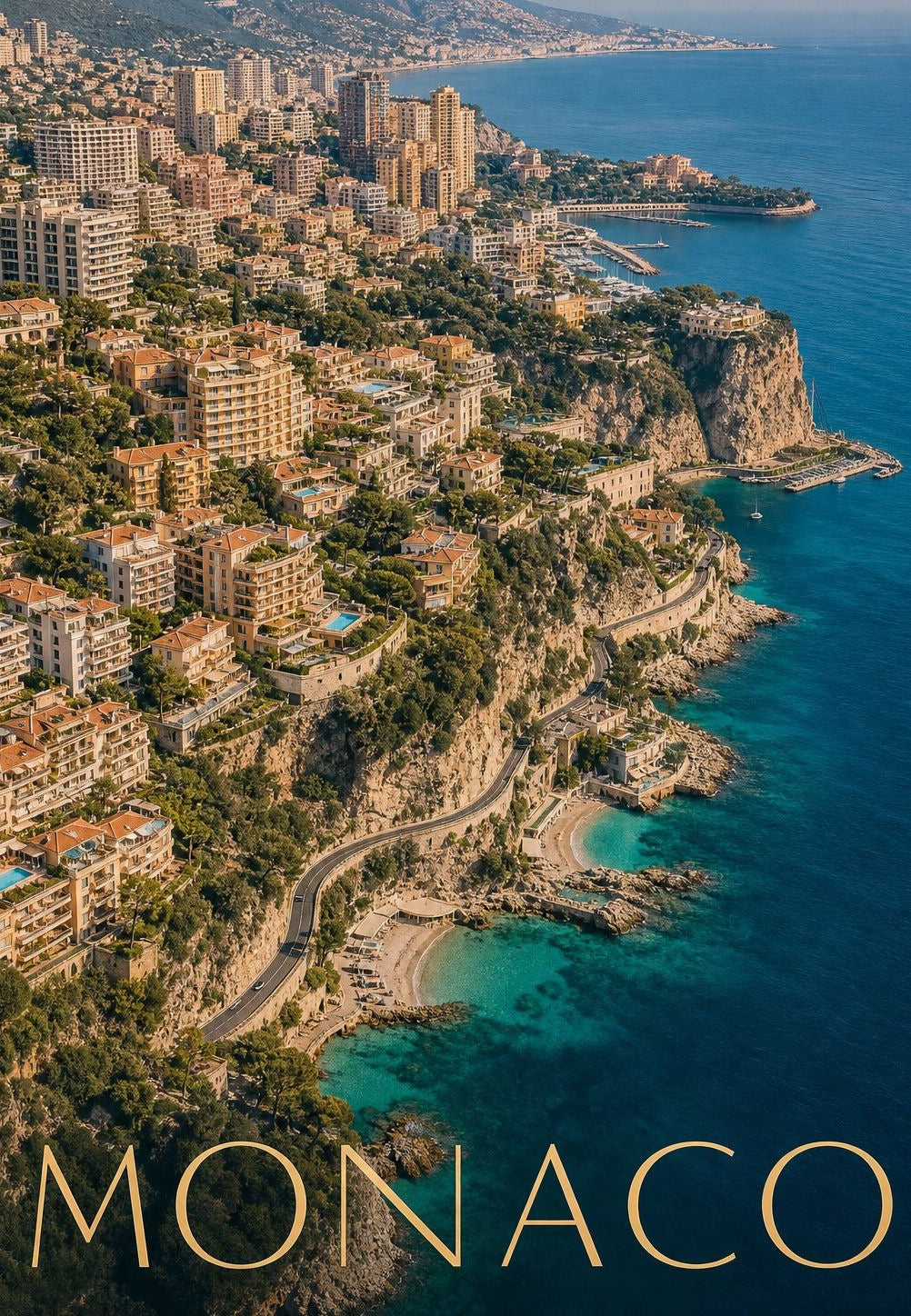 Monaco - Die Küste aus der Luft