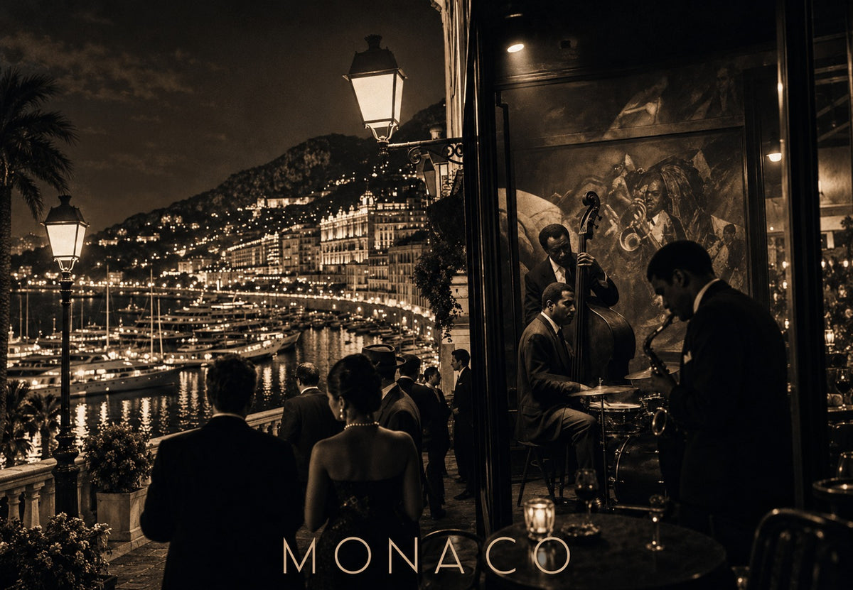 Monaco - Jazznacht über dem Hafen (Querformat)