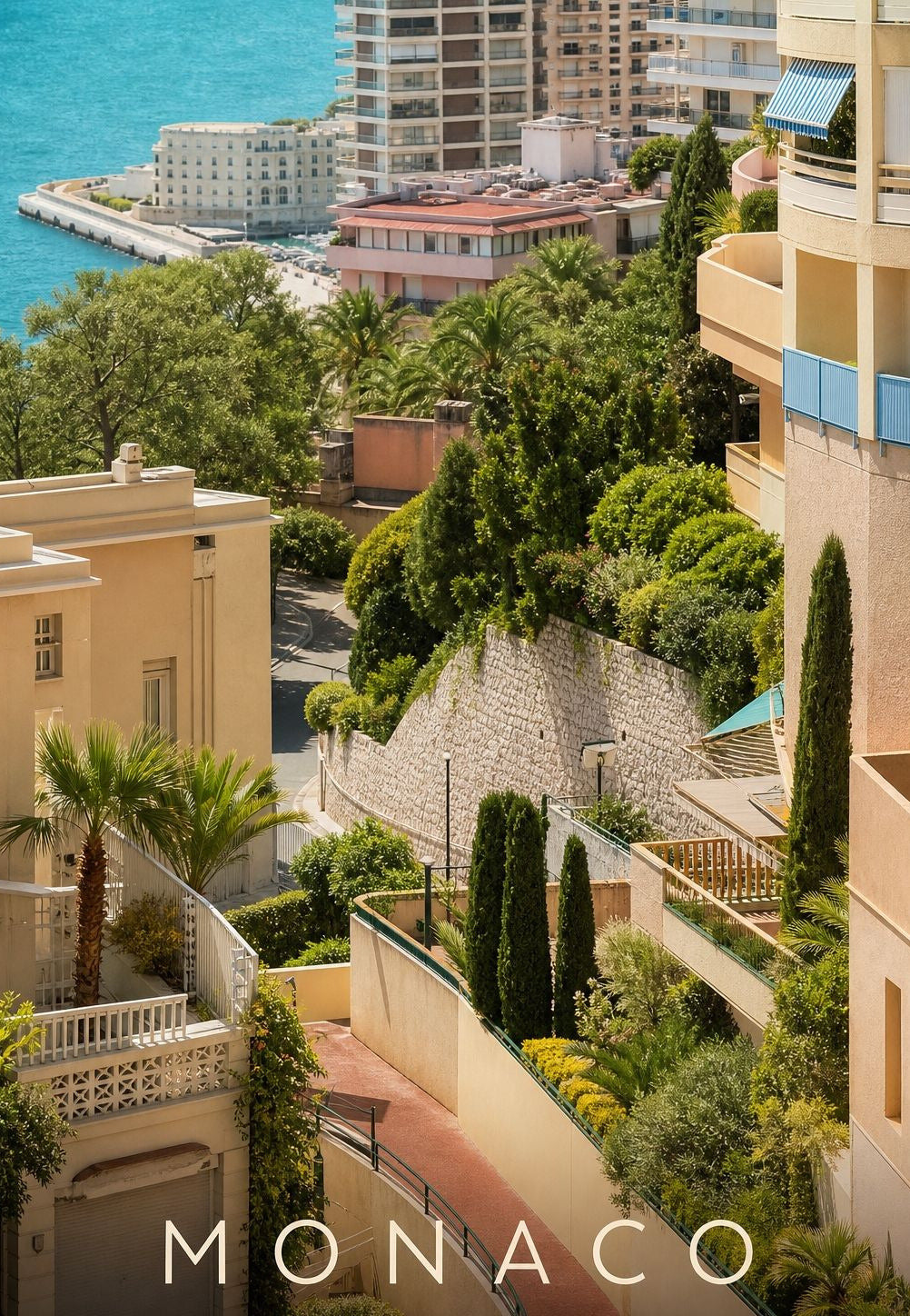 Monaco - Les jardins en terrasses