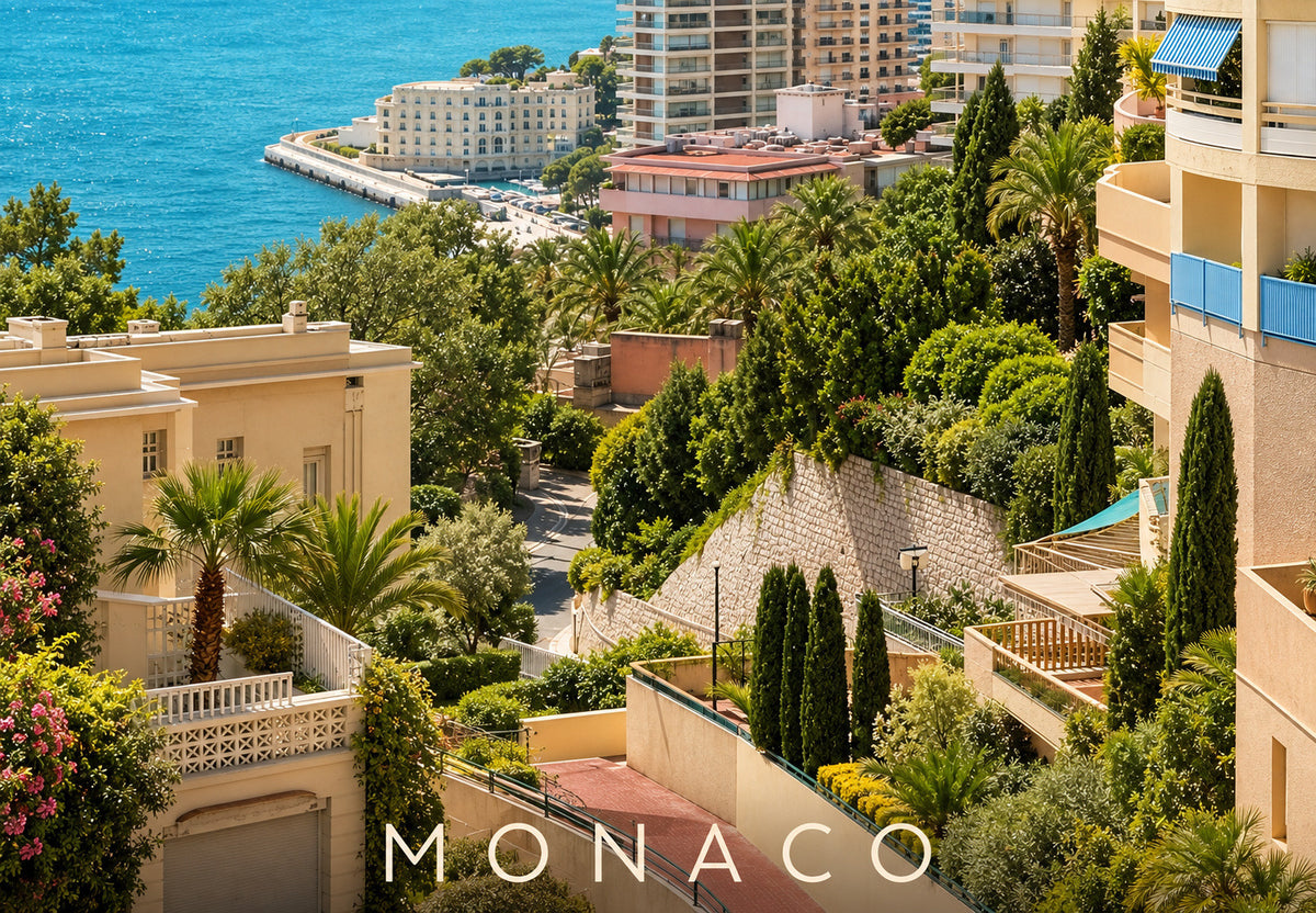 Monaco - The terraced gardens (Landscape)