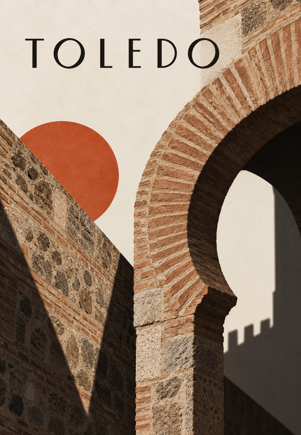 Torbogen von Toledo bei Sonnenuntergang