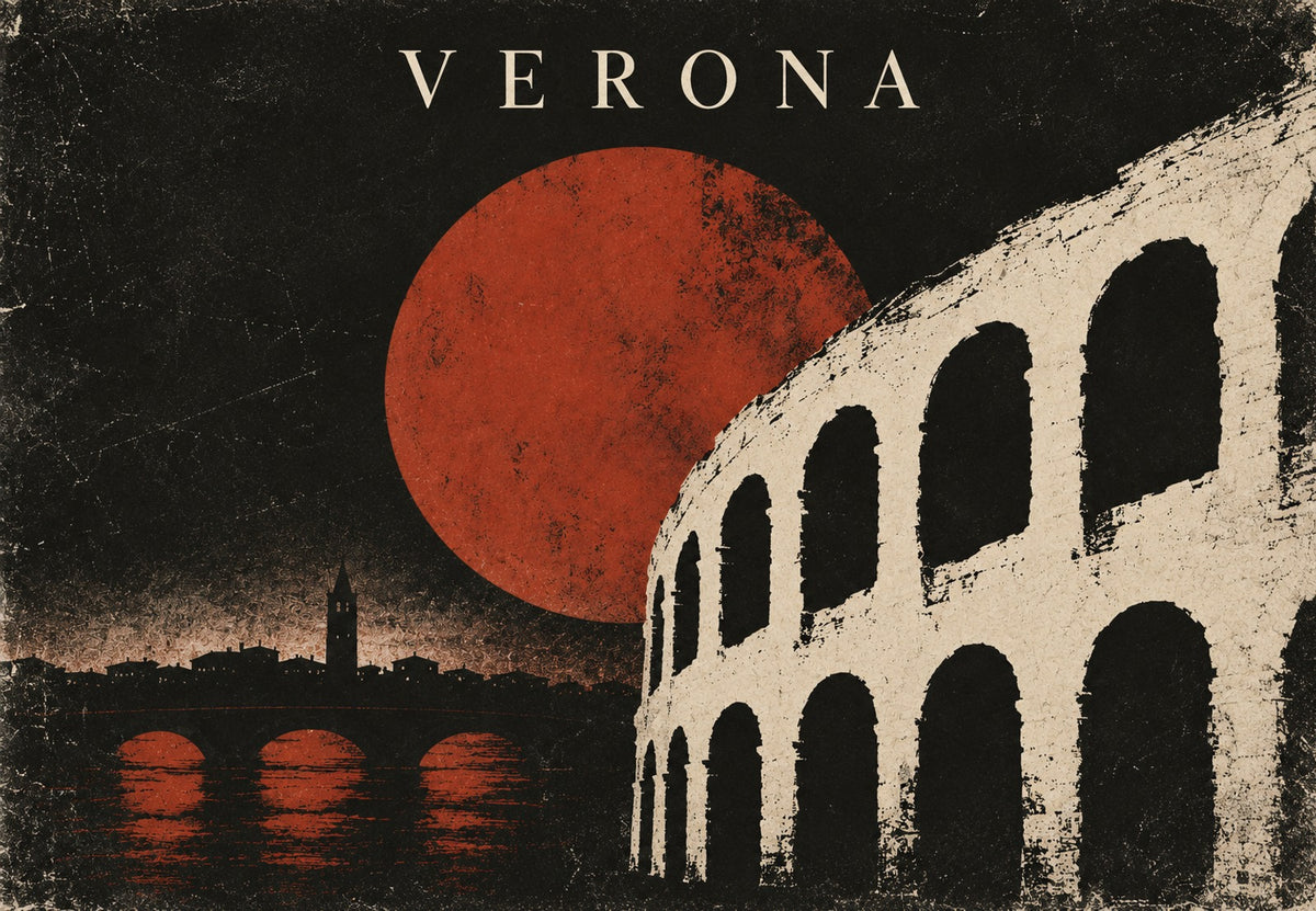Arena di Verona sotto la luna rossa (Orizzontale)