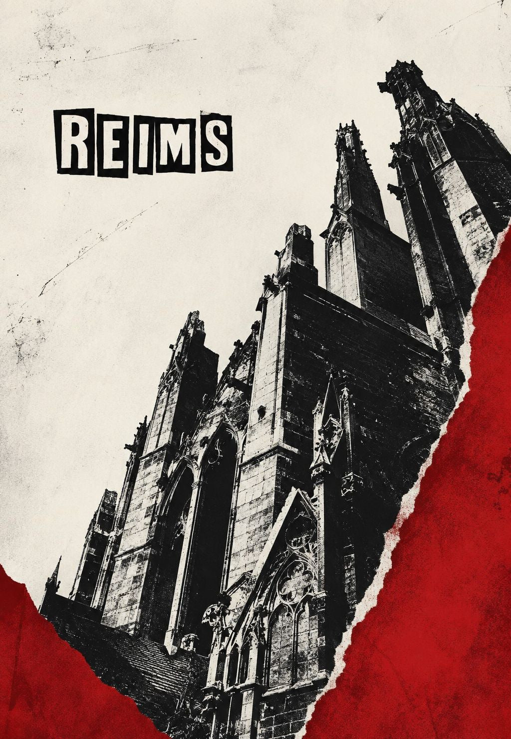 Torn Reims Cathedral