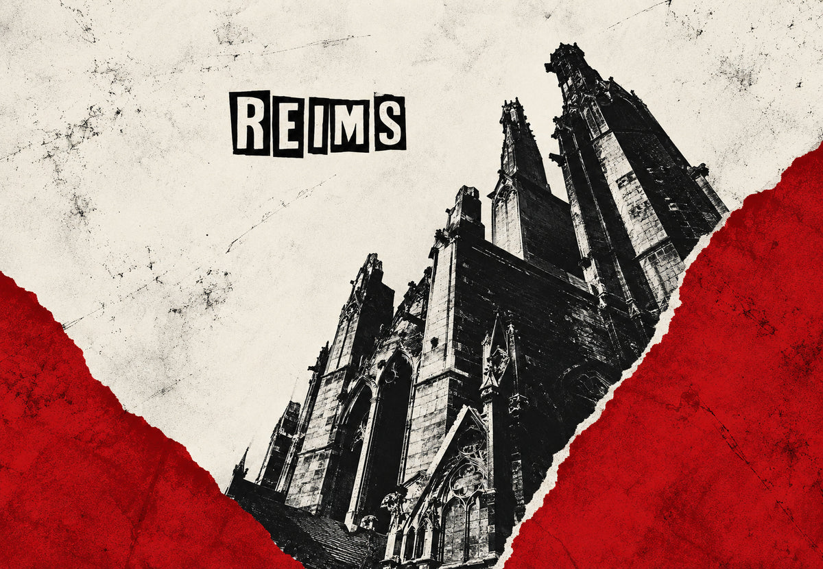 Zerrissene Kathedrale von Reims (Querformat)