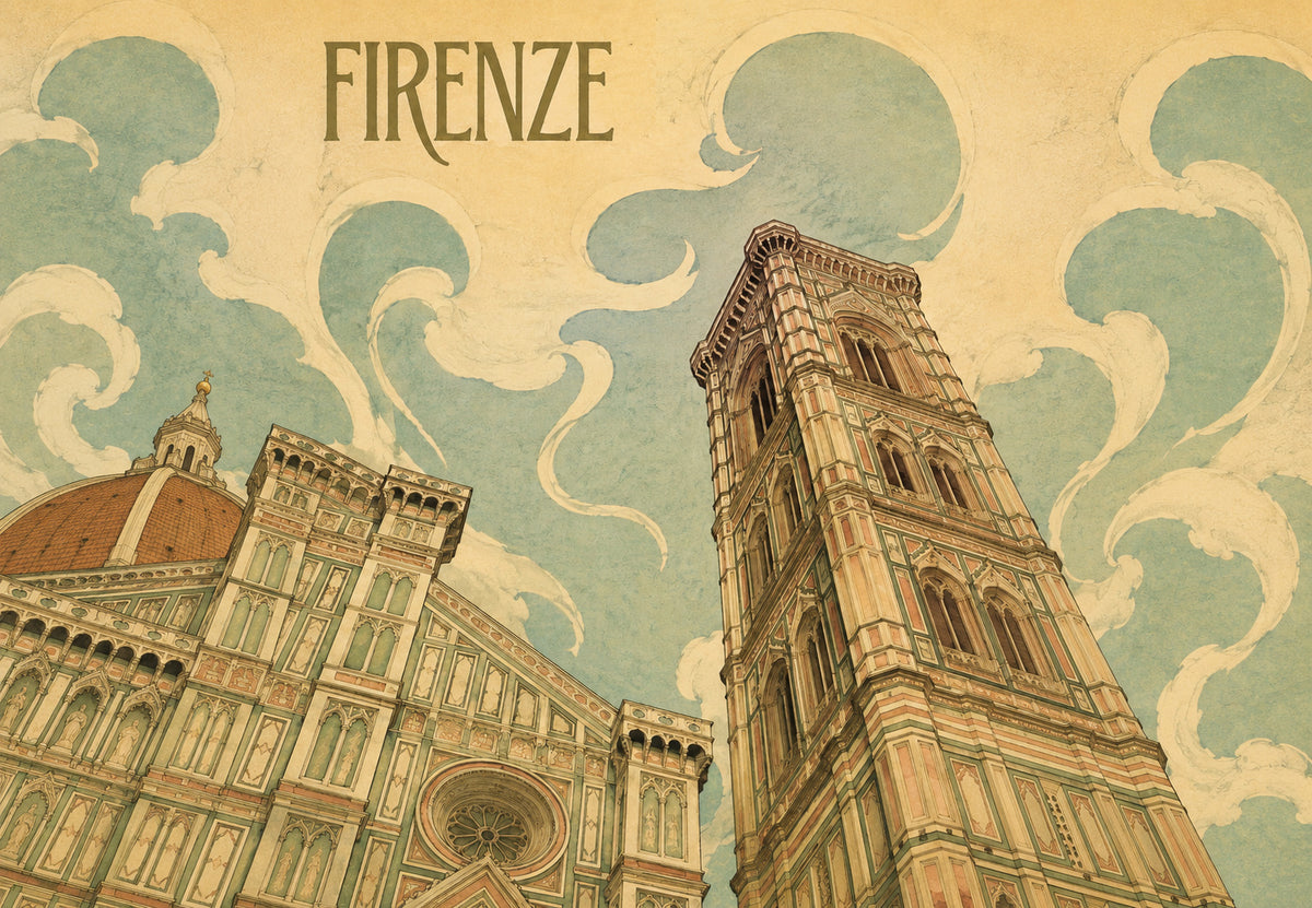 Florence, campanile et cathédrale (Paysage)
