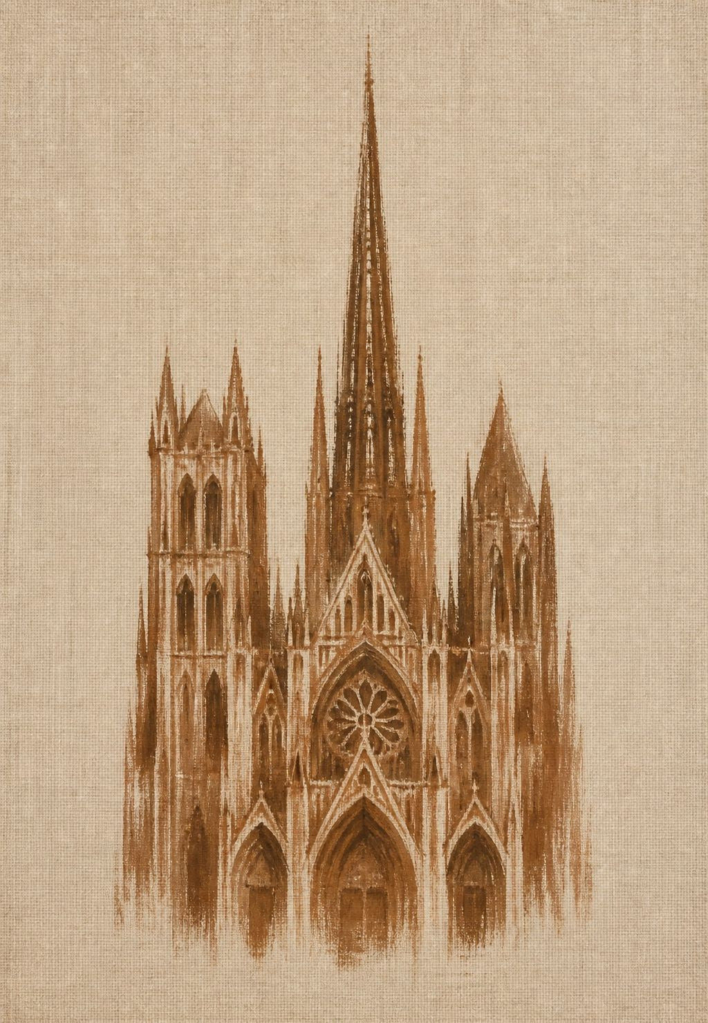 Iglica katedry w Rouen