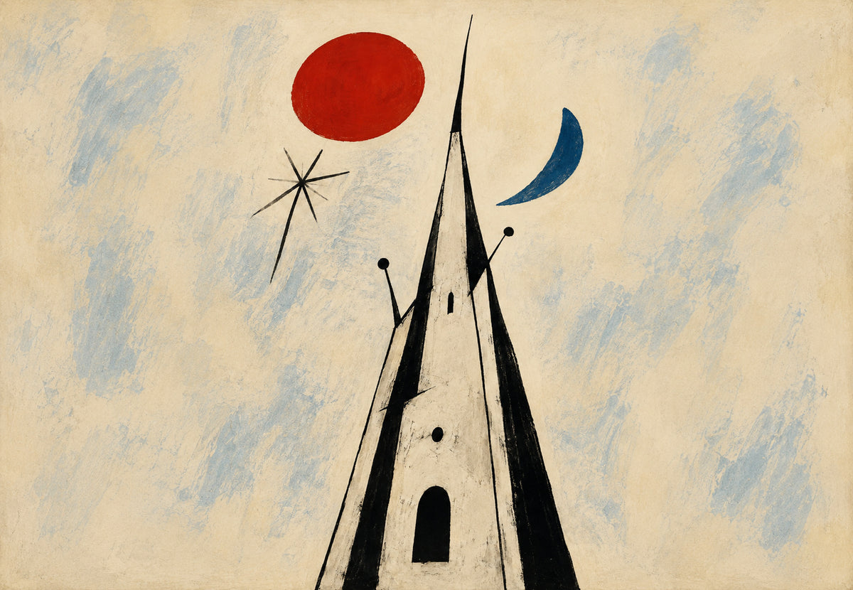 La flèche, le soleil et la lune (Paysage)