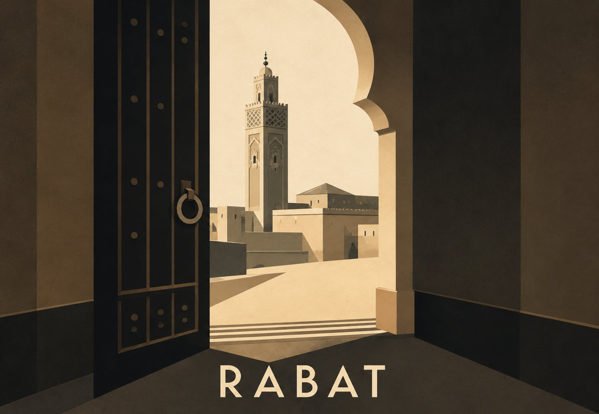 Die offene Tür zum Minarett von Rabat (Querformat)