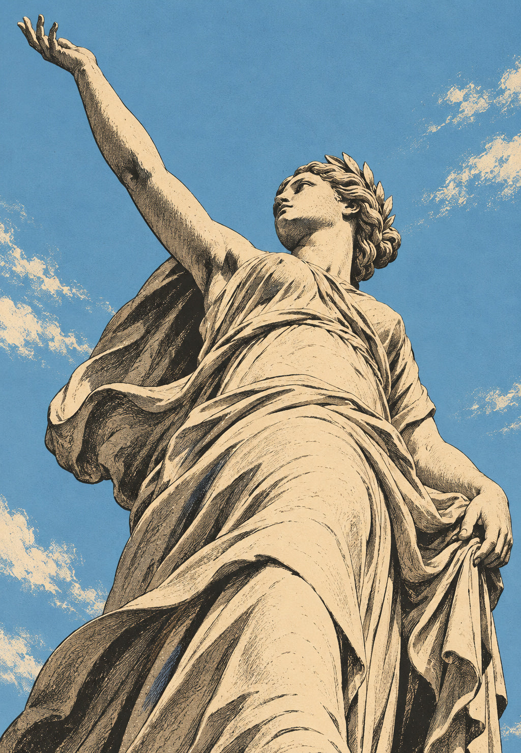 La Statua Coronata di Alloro