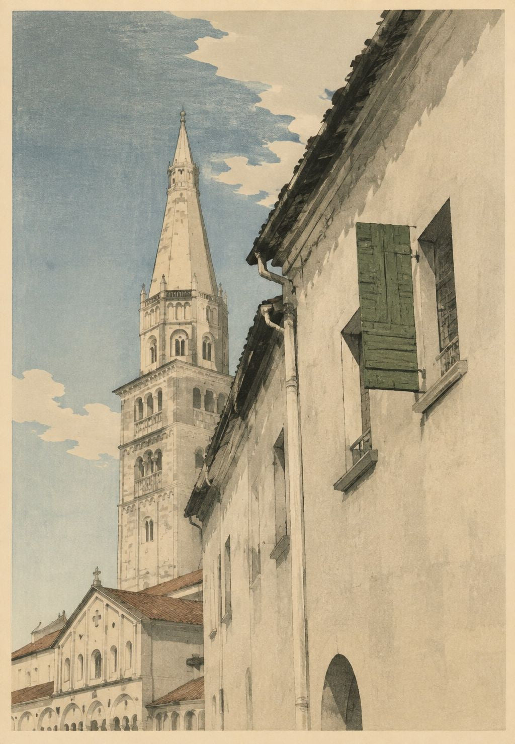 The Bell Tower Above the Rooftops