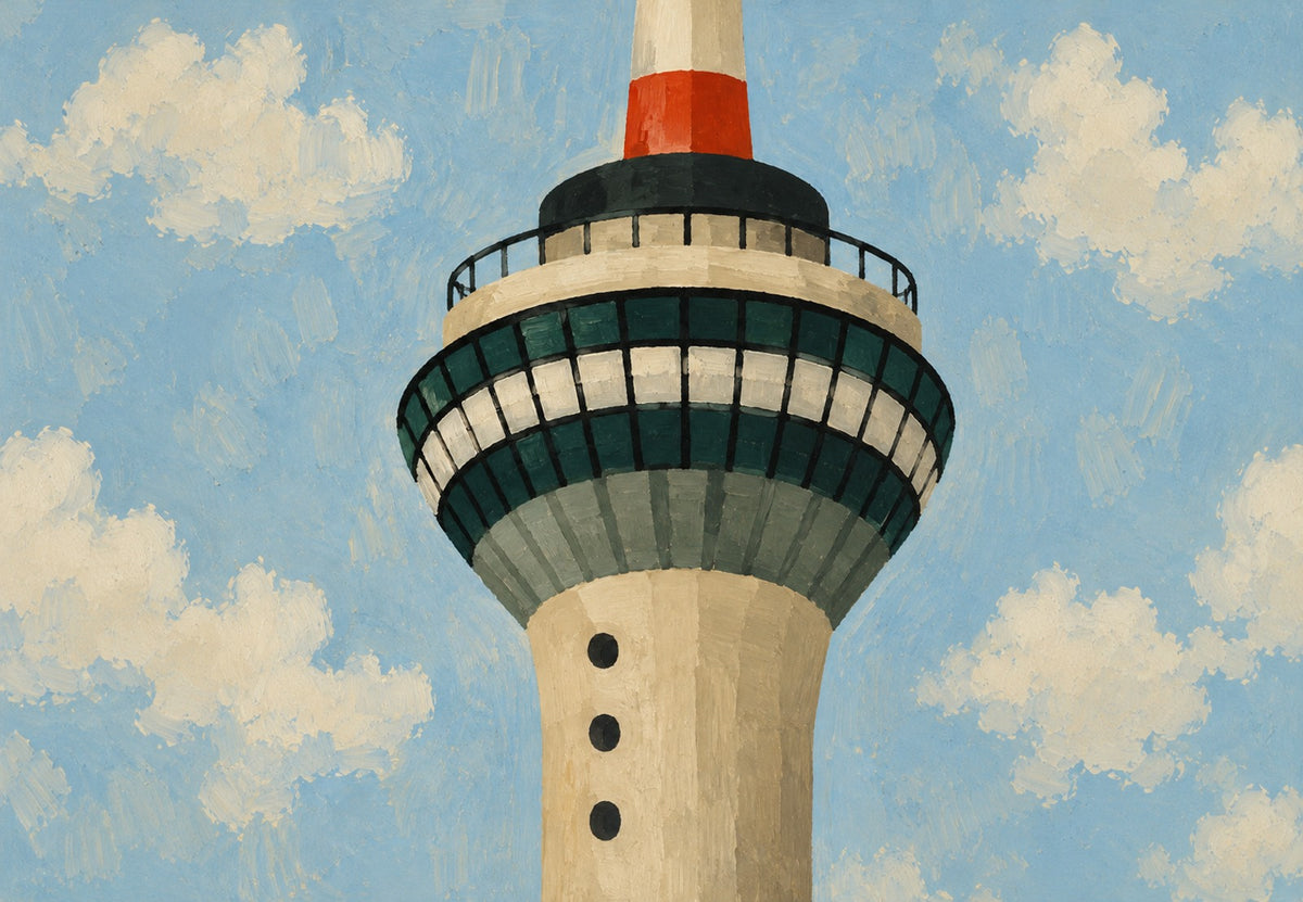 Die Spitze des Düsseldorfer Turms (Querformat)