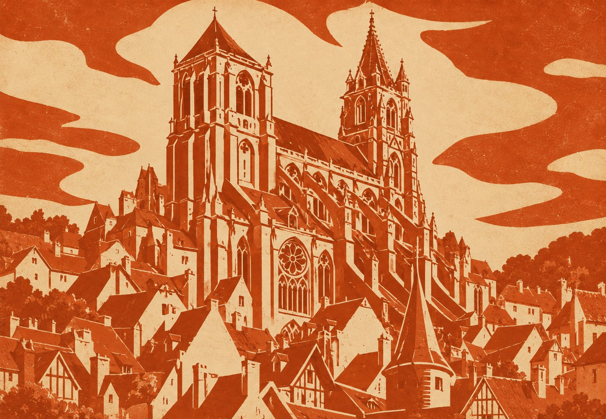 The Rooftops and Cathedral of Bourges (Landscape)
