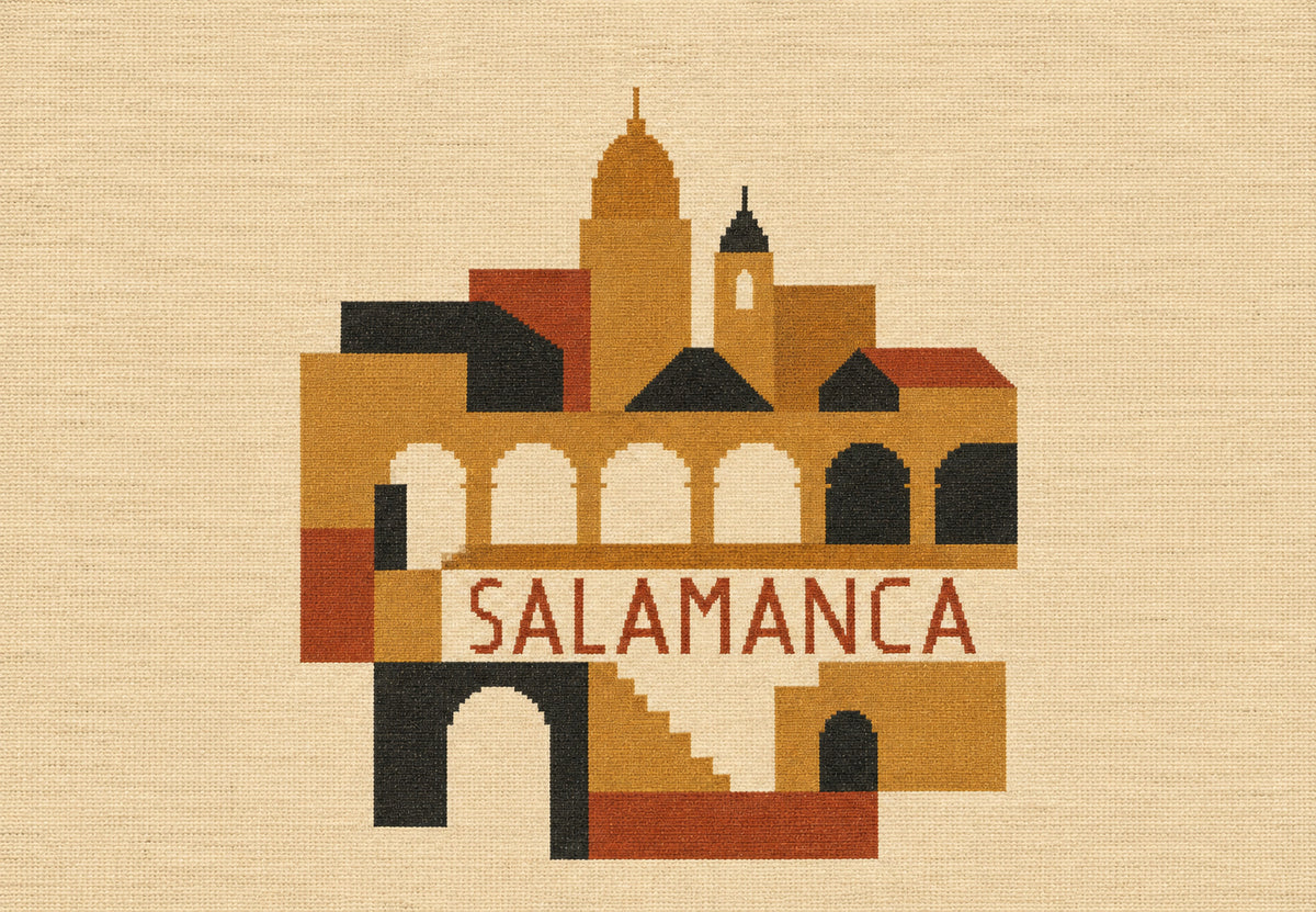 Die Türme und Arkaden von Salamanca (Querformat)