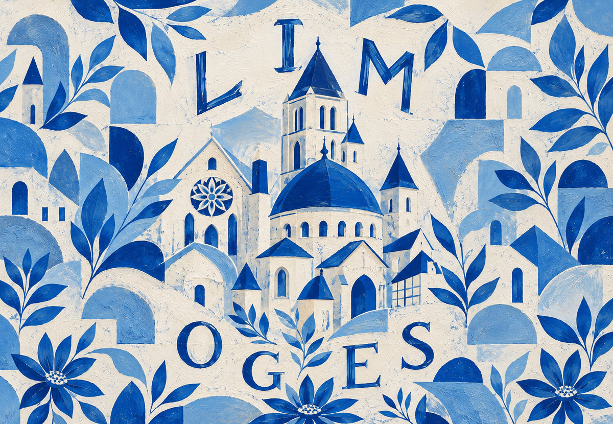 Limoges in Blue and White (Landscape)