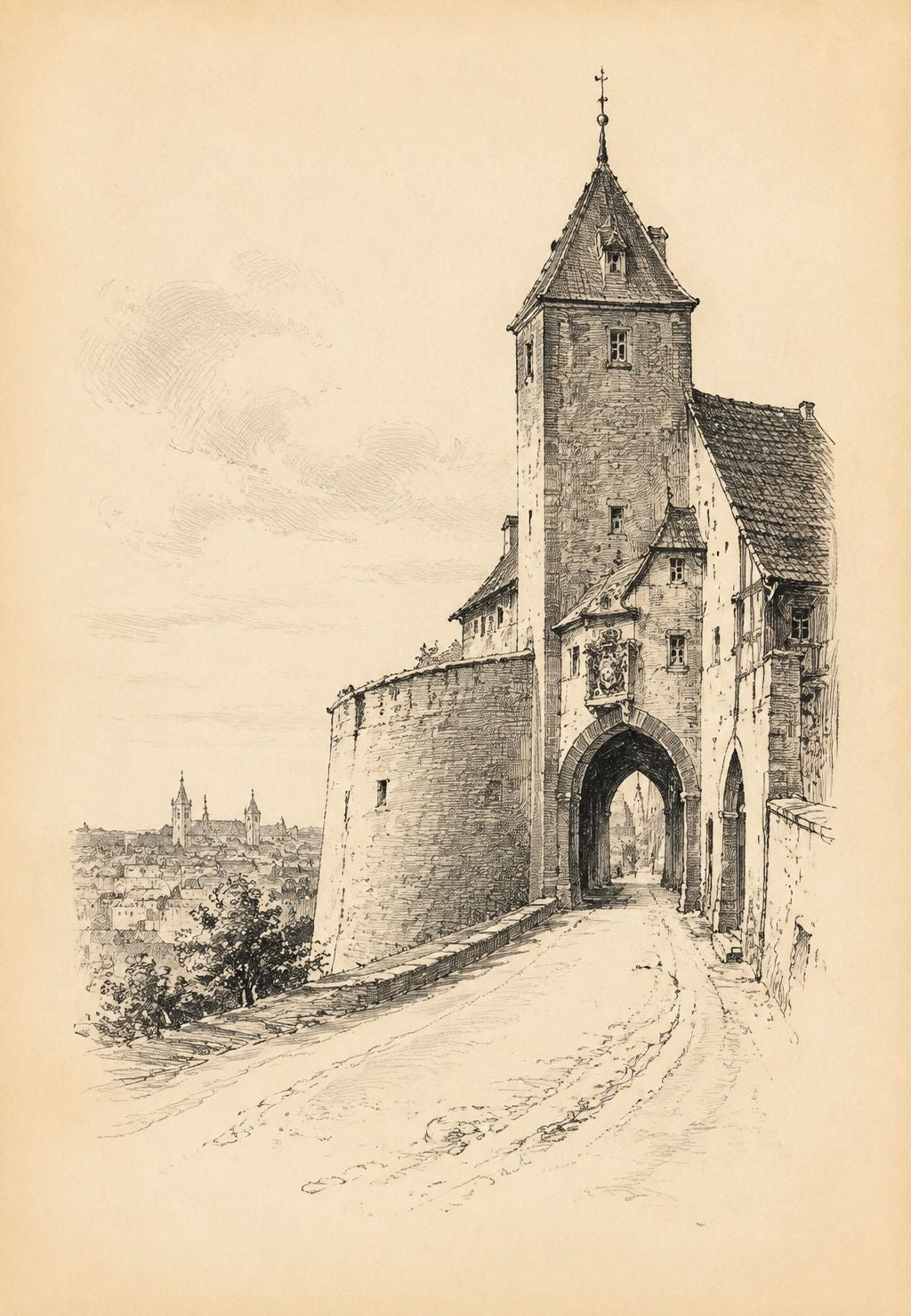 Befestigtes Tor von Nürnberg
