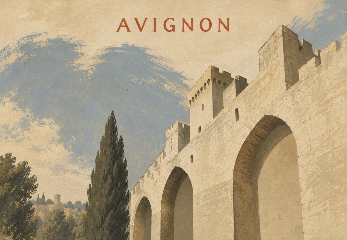 Vallar och torn i Avignon (Liggande)