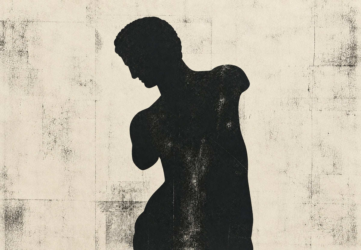 Silhouette einer antiken Statue (Querformat)