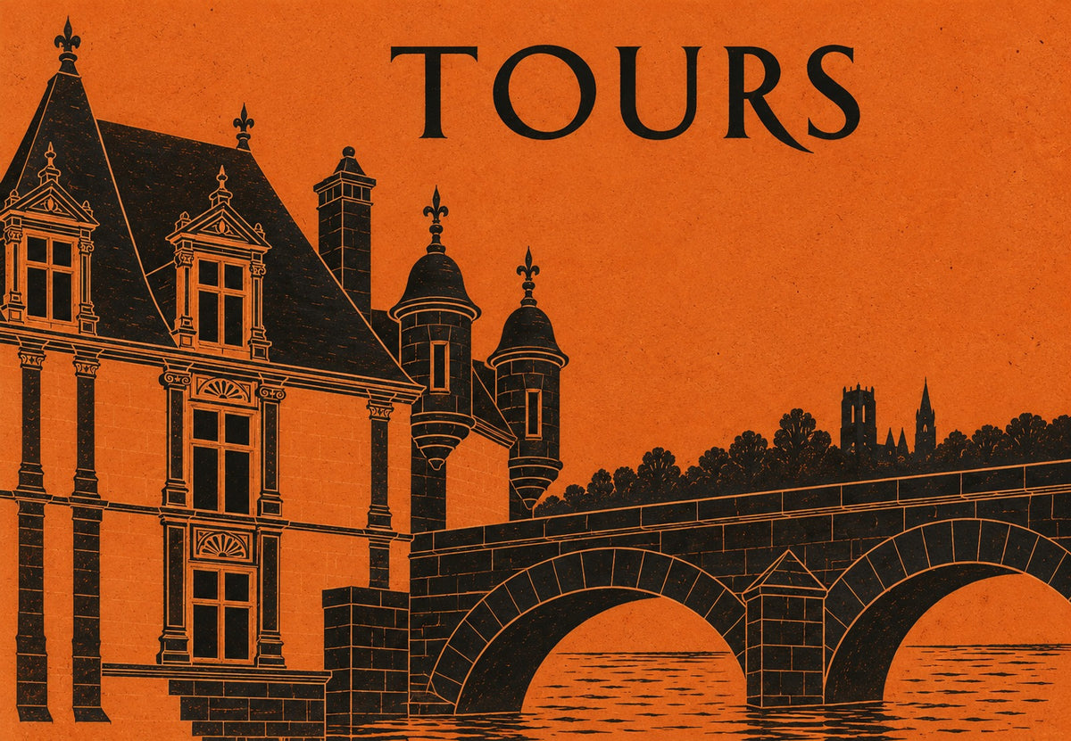 Tours, tra torretta e ponte di pietra (Orizzontale)