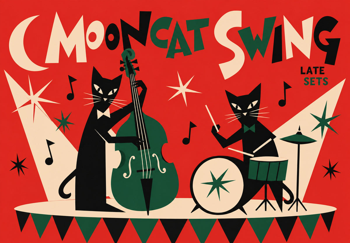 Mooncat Swing (Querformat)