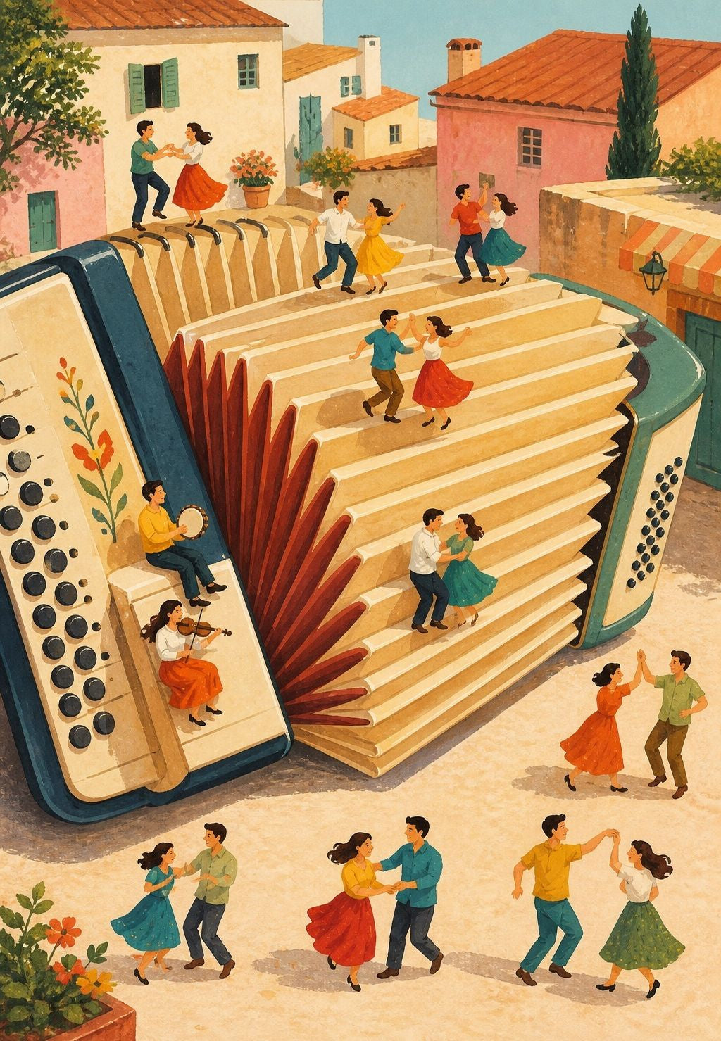 Le bal sur l'accordéon