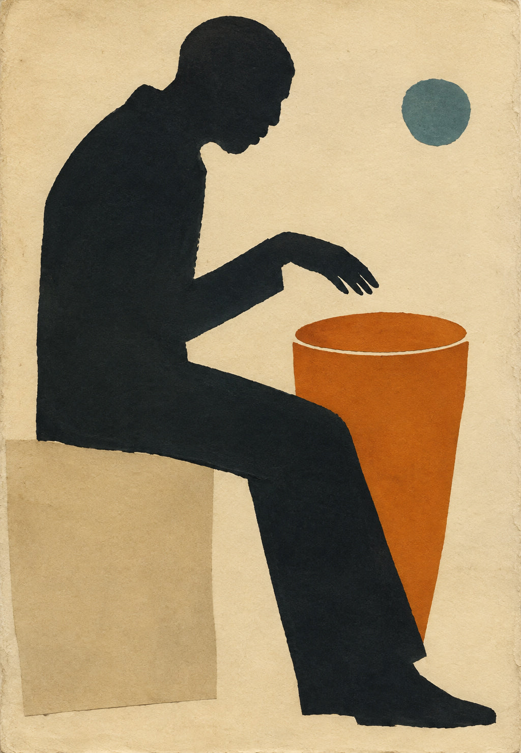 Il percussionista e il cerchio blu