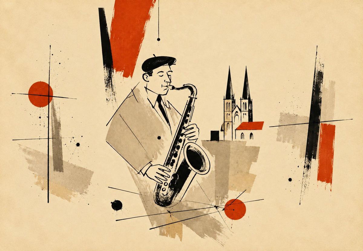 De saxofonist van Caen (Liggend)