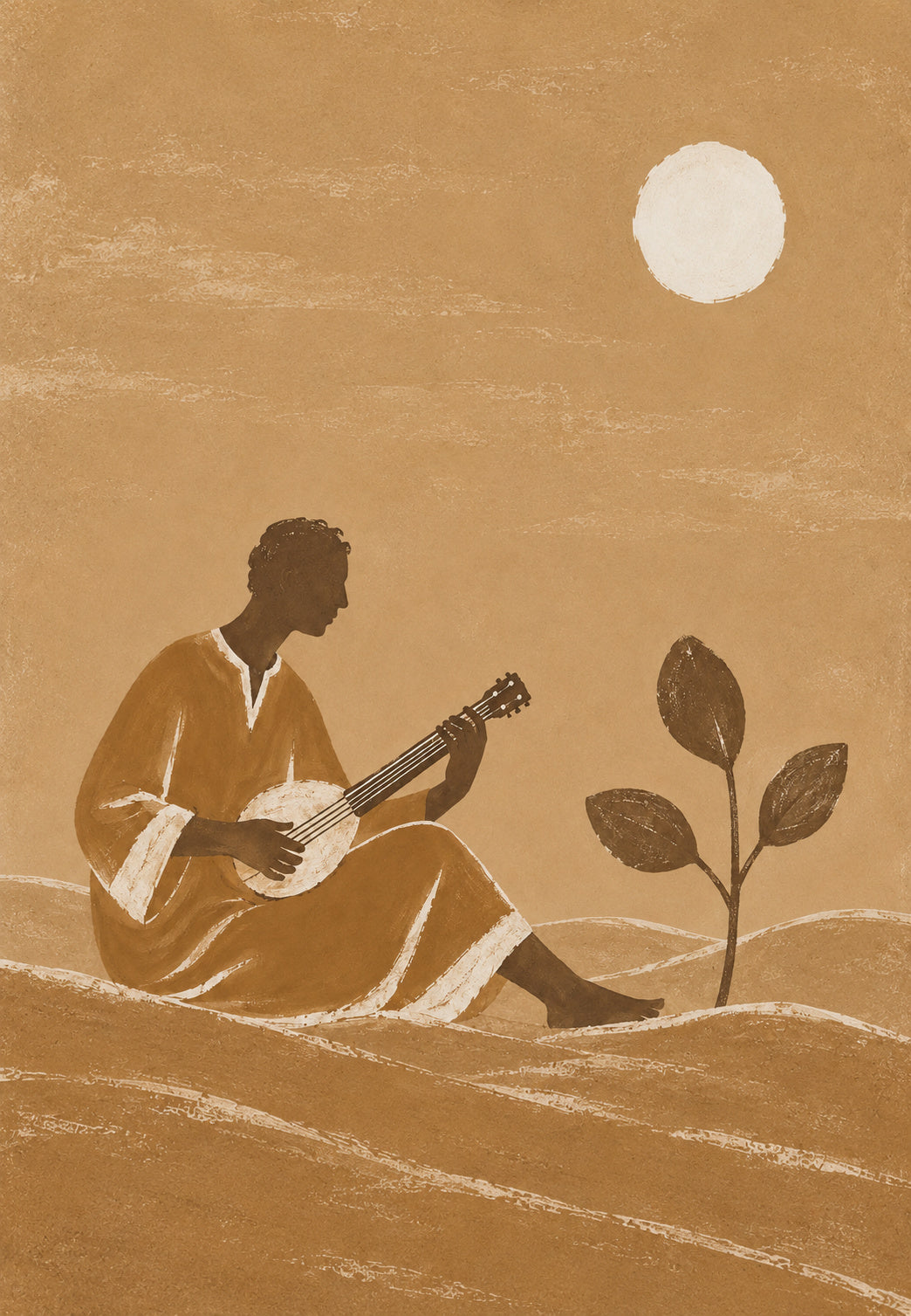 Musicista al chiaro di luna
