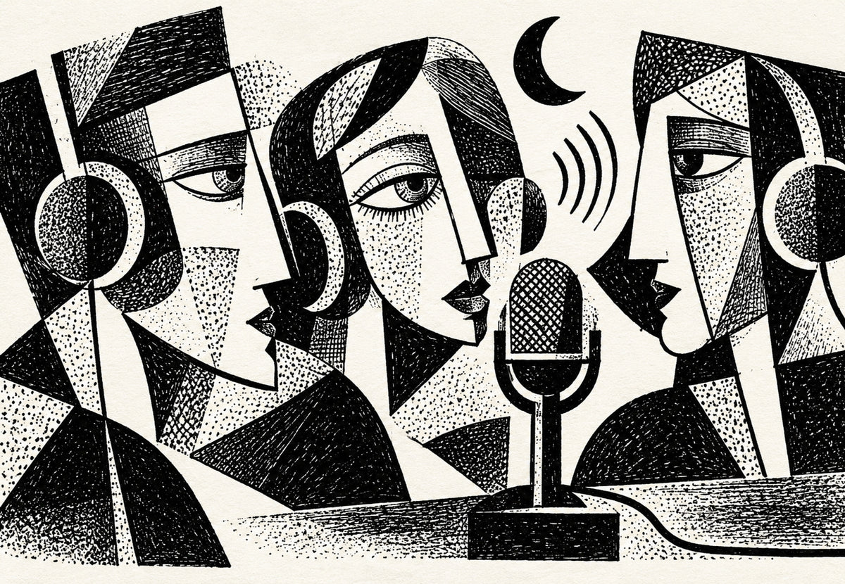 Vozes noturnas ao microfone (Horizontal)