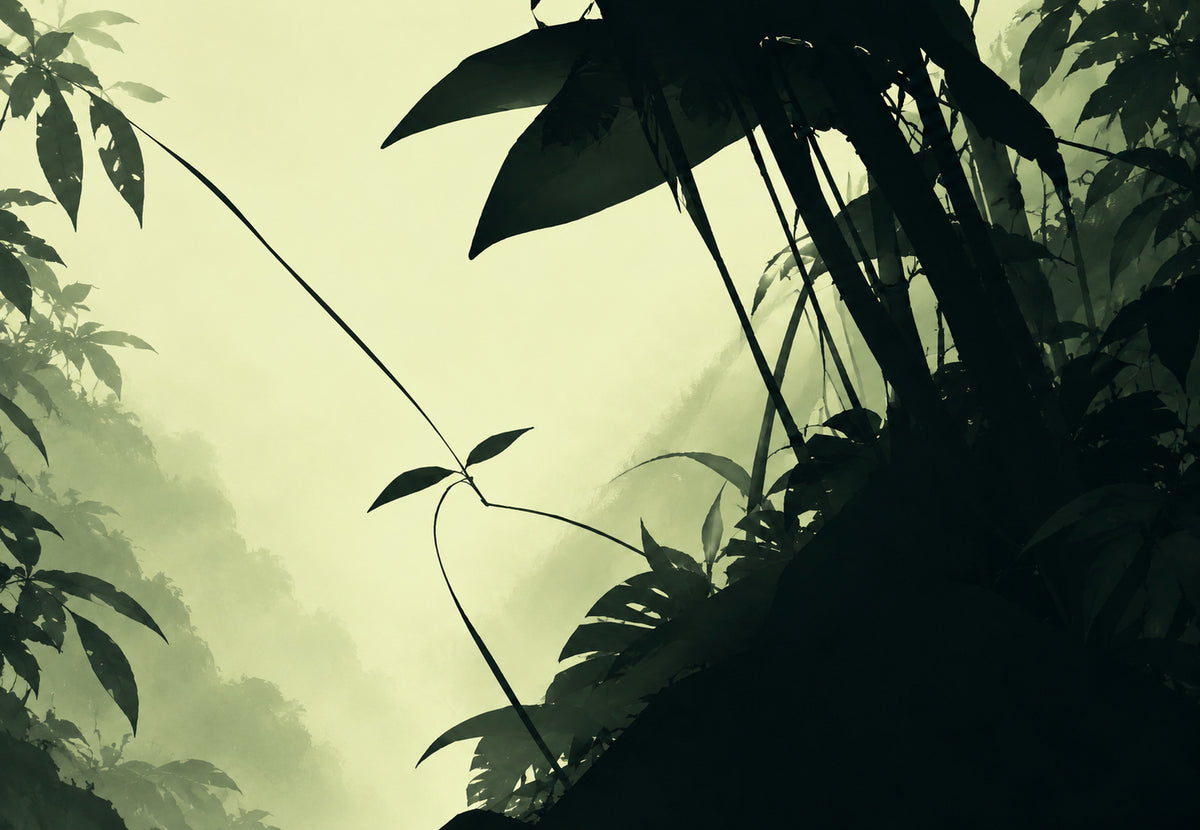 Blätterdach im Nebel (Querformat)
