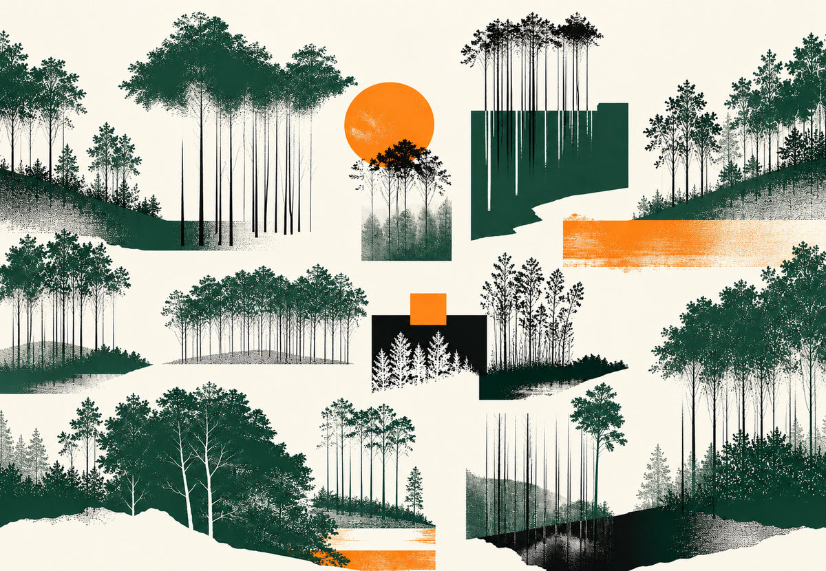 Wald im Mosaik (Querformat)