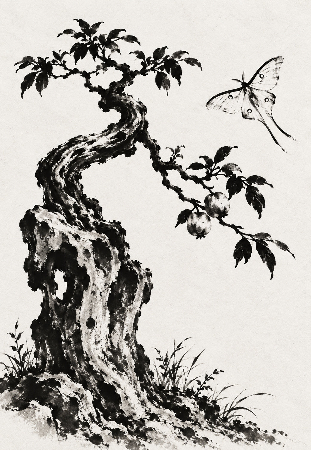 The Fruit Tree and the Luna Moth