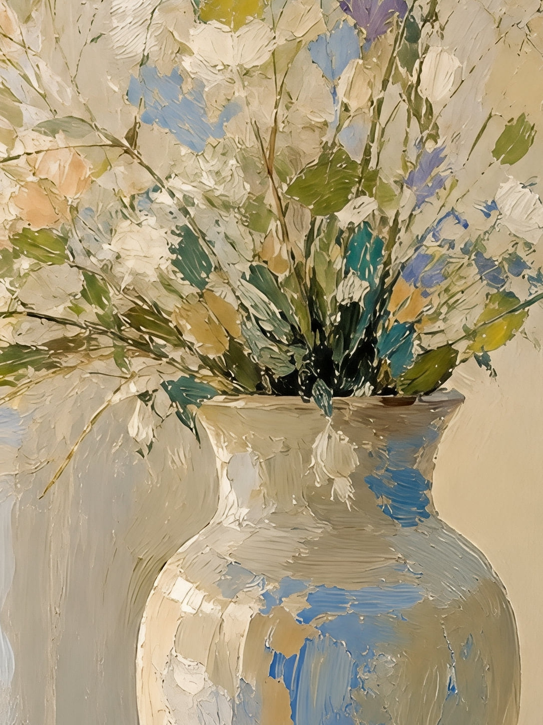 Detail a taille reelle du tirage, affiche nature le bouquet des champs