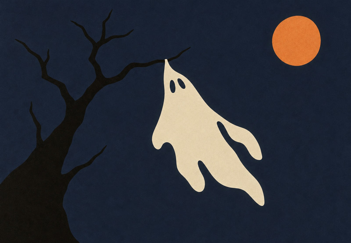 O fantasma pendurado na árvore morta (Horizontal)