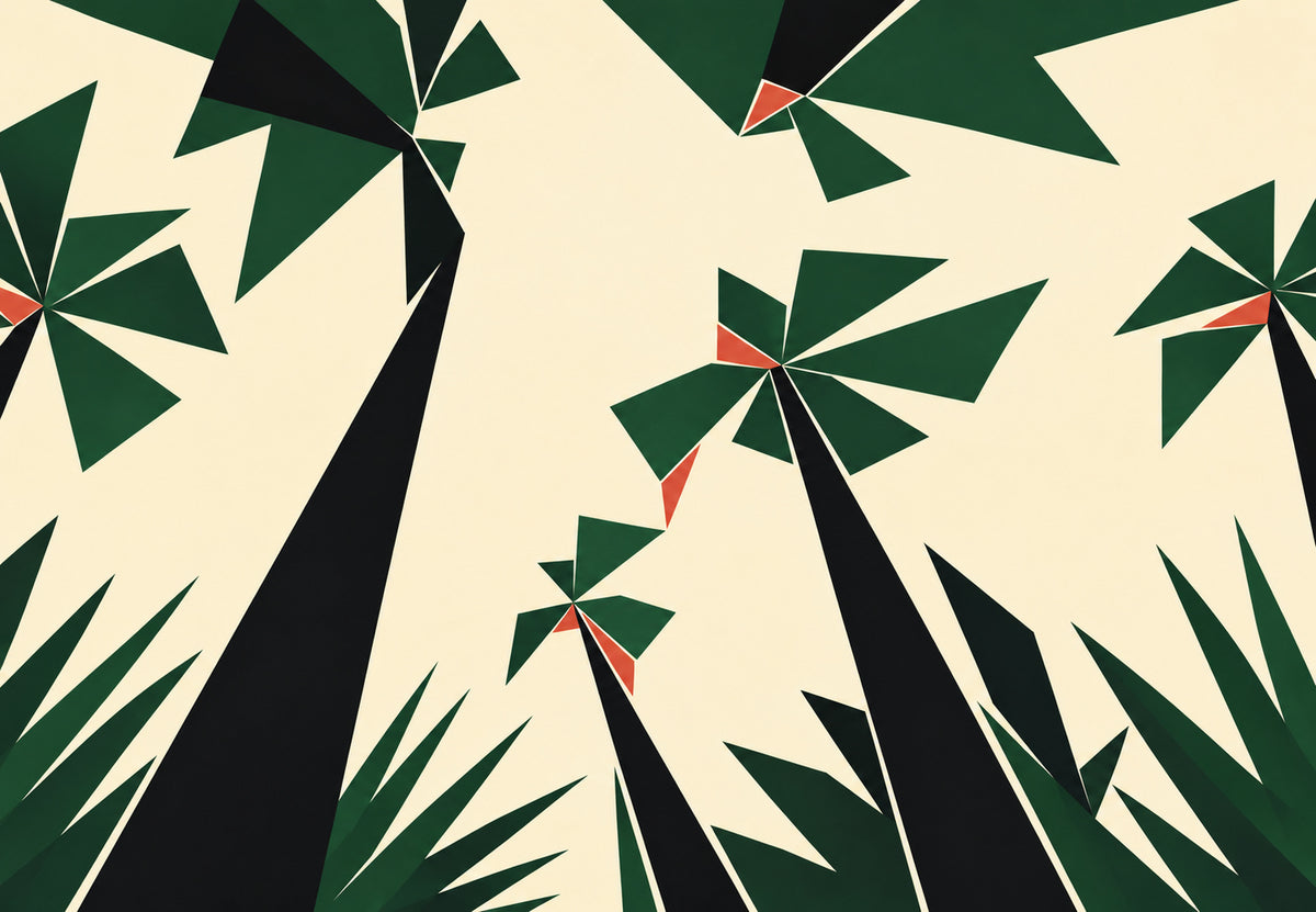 Palm Trees Seen From Below (Landscape)